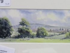 4 framed & glazed prints of views of Oxford by Valerie Petts. Estimate £40-60.