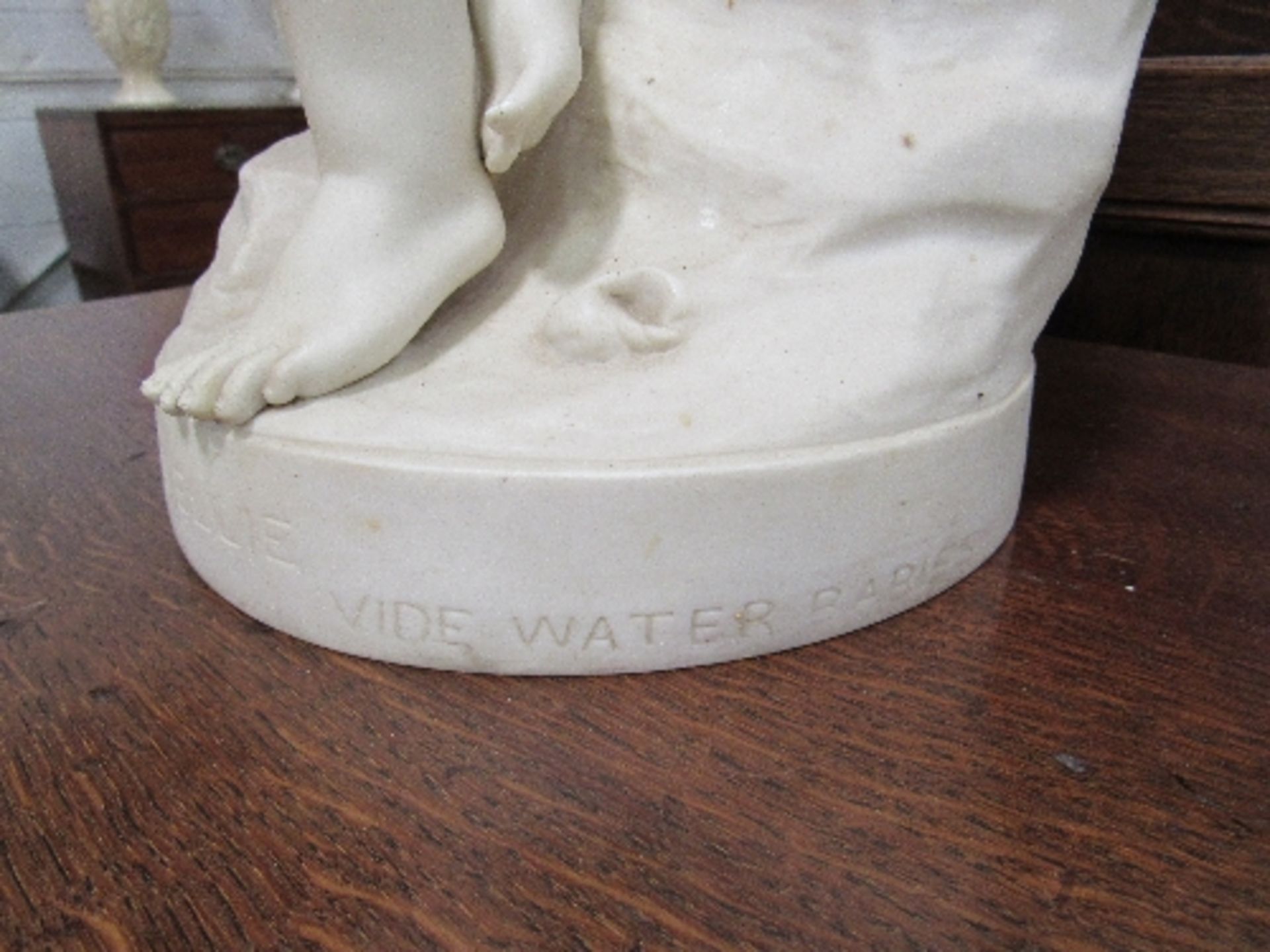 Parian china figurine of Miss Ellie (vide-Water Babies), height 52cms. Estimate £50-70. - Image 3 of 3