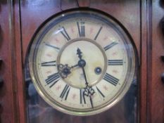 Mahogany case Vienna regulator wall clock, height 104cms. Estimate £20-40.