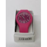Time design pink silicone girl's watch in original box, TDX3492. Estimate £10-20.