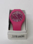 Time design pink silicone girl's watch in original box, TDX3492. Estimate £10-20.