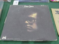 Elton John: 10 LP records & singles, all from the 70's & 80's including Elton John, 1970, 2nd