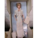 Franklin Mint Diana Princess of Wales porcelain portrait doll c/w certificate of authenticity.