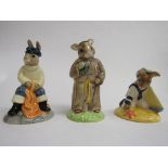 Royal Doulton figurines: Fisherman Bunnykins; Sailor Bunnykins & Friar Tuck Bunnykins. Estimate £
