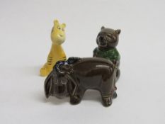 3 Beswick samples of Winnie The Pooh, Eeyore & Tigger. Estimate £40-60.