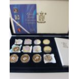 Royal Mint 'Queen Mother's Centenary' silver proof coin collection, 2000. Estimate £125-150.