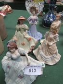5 Coalport Age of Elegance figurines