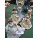 5 Coalport Age of Elegance figurines