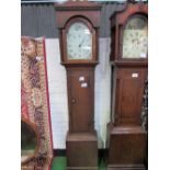 Oak long case clock by Hepton of Northallerton, 213cms height. Estimate £80-120.