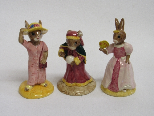 Royal Doulton figurines: Cinderella Bunnykins; Fortune Teller Bunnykins & Sightseer Bunnykins, all