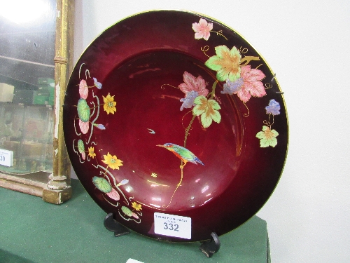 Carltonware 'Rouge Bird' plate, 37cms diameter. Estimate £20-40. - Image 2 of 2