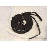 A new pair of brown leather pair reins, 150ins