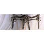 Pair of 5ins Liverpool bits with curb chains