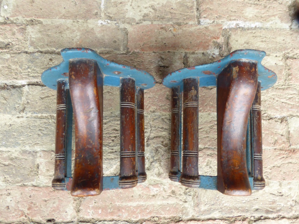 Two mahogany and metal collar racks by Musgrave, Belfast - Image 2 of 2