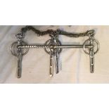 Pair of 6ins Liverpool bits with churb chains