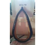 Black patent collar, 23ins x 10ins