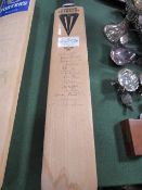 Duncan Fearnley cricket bat signed by members of the England Cricket team 1992 including Alec