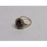 9ct gold cluster ring, size R. Estimate £100-120.