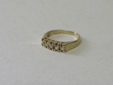 9ct gold & clear stone ring, size K. Estimate £40-50.
