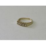 9ct gold & clear stone ring, size K. Estimate £40-50.