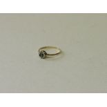 9ct gold, emerald & diamond ring, size M. Estimate £20-30.