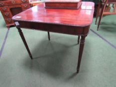 Edwardian mahogany fold-over gate-leg occasional table, 89cms x 89cms x 72cms. Estimate £20-40.