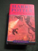 Harry Potter 1st edition, Goblet of fire, with dust cover. Estimate £40-50.