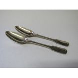 A pair of German silver serving spoons, wt 4.0ozt. Estimate £40-60.