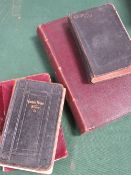 Leather bindings of English Poets, 4 books, all full leather bound of The Works of Walter Scott,