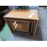 Nest of 3 tables. Estimate £10-20.