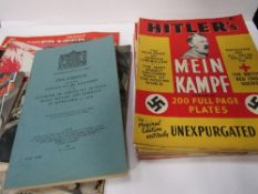 Original 1930's Hitler's Mein Kampf in 18 weekly parts, 1-18, 'Royalty on all Sales will go to The