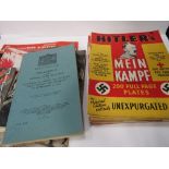 Original 1930's Hitler's Mein Kampf in 18 weekly parts, 1-18, 'Royalty on all Sales will go to The