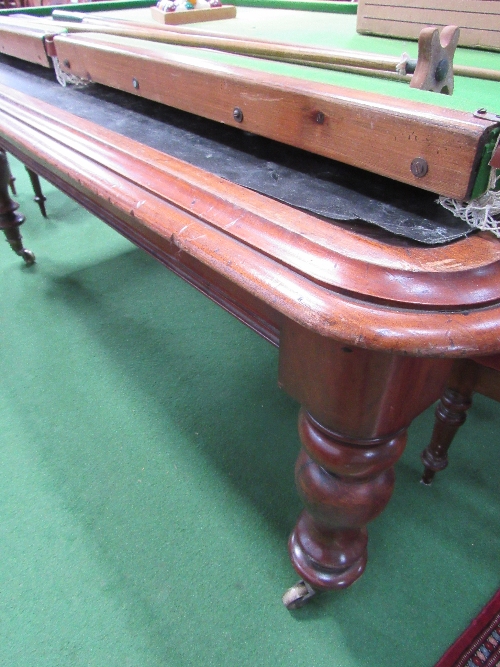 Mahogany library table with leather inset & 3 frieze drawers to one side, 196cms x 127cms x 75cms. - Image 2 of 2