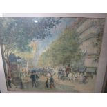 Framed & glazed lady by a stream by Wendel & Renoir Pinot Boulevard Street in Spire. Estimate £10-