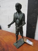 Bronze male figure, a/f, height 39cms. Estimate £20-30.