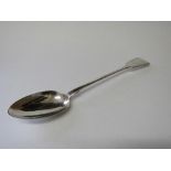 Large silver serving spoon, Exeter 1877 by Josiah Williams & Co, wt 4.8ozt & length 32cms.
