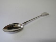 Large silver serving spoon, Exeter 1877 by Josiah Williams & Co, wt 4.8ozt & length 32cms.