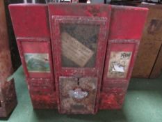 Circa 1958 Royal Mail stamps & Cards vending machine. Estimate £20-30.