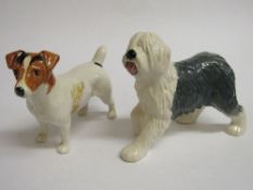 Large Beswick Jack Russell & Old English Sheep dog