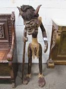 Wooden African figure, height approx 107cms. Estimate £20-30.