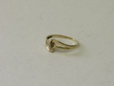 9ct gold diamond chip ring, size N. Estimate £20-30.