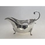 Mappin & Webb silver sauce boat, 1911. Estimate £50-60.