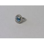 925 silver evil eye lady's ring surrounded by gemstone border. Estimate £20-30.