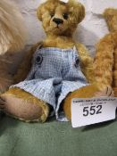 English mohair teddy bear 'Charlie' limited edition 1/25 made by Linda Edwards for Teddy Bears of