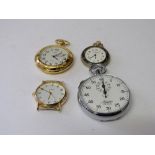 Quartz pocket watch; Quartz gent's wrist watch; pocket watch by J W Benson, London, manual, going