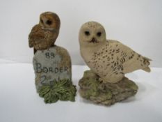 2 Border Fine Arts owls. Estimate £25-35.