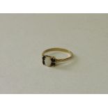 9ct sapphire & opal ring, size M. Estimate £25-35