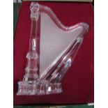 Cristalleries Royales De Champagne 'la Musique' harp, 40cms height. Estimate £300-350.