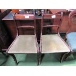 2 dining chairs with drop-in seats. Estimate £10-15.