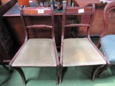 2 dining chairs with drop-in seats. Estimate £10-15.